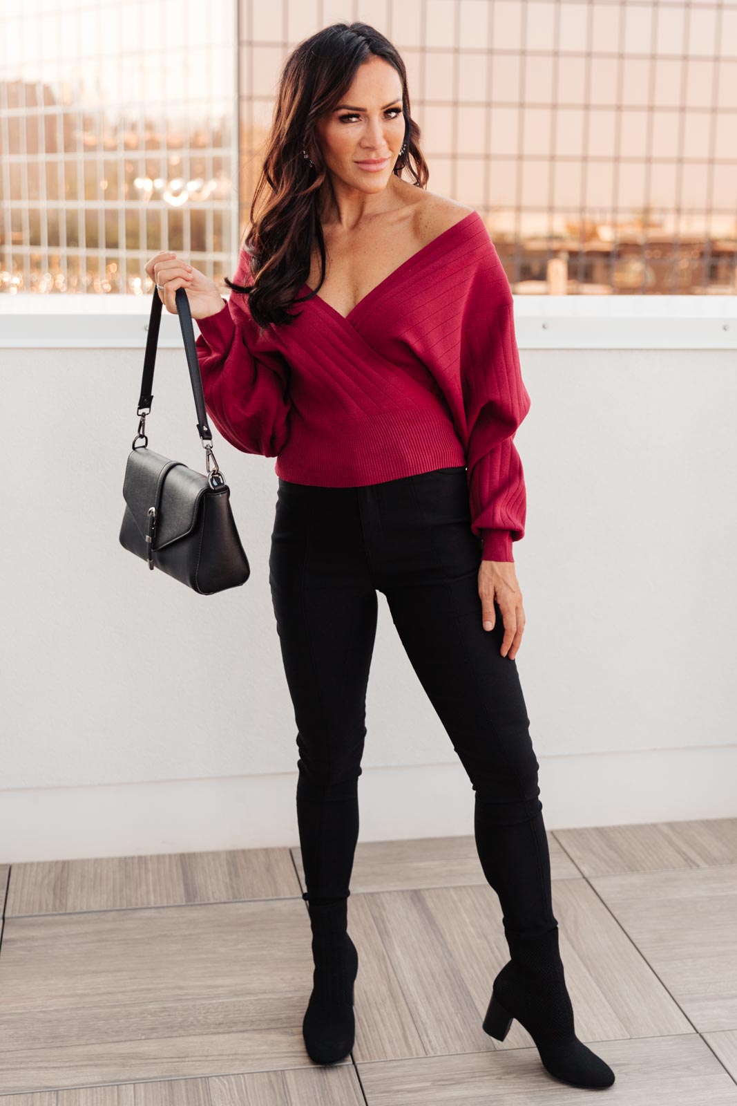 Show Stopper Sweater in Burgundy