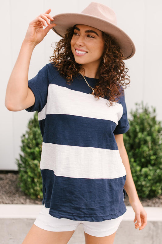 Modern Brenton Top in Navy