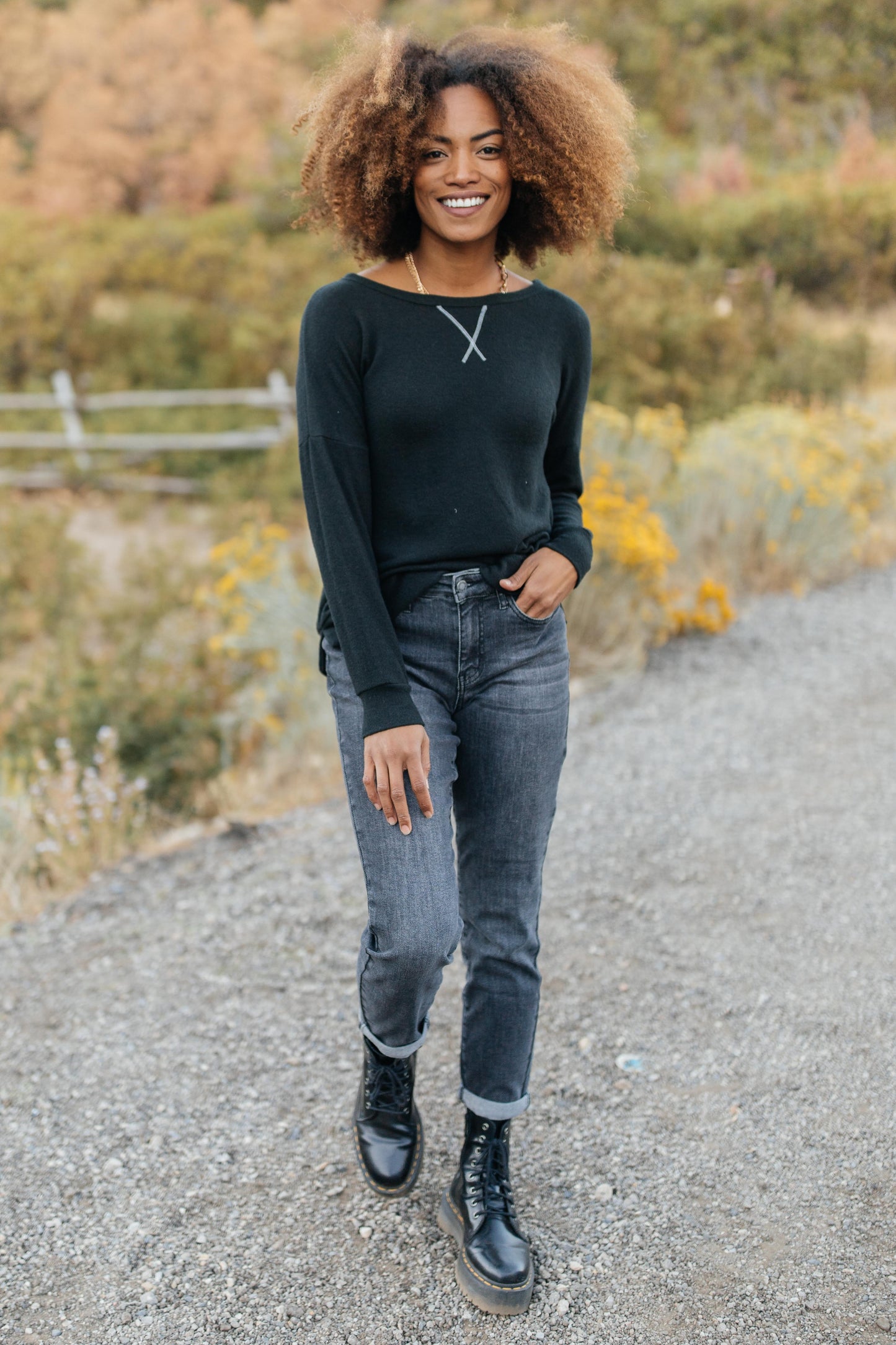 Sadie's Simple Sweater in Black