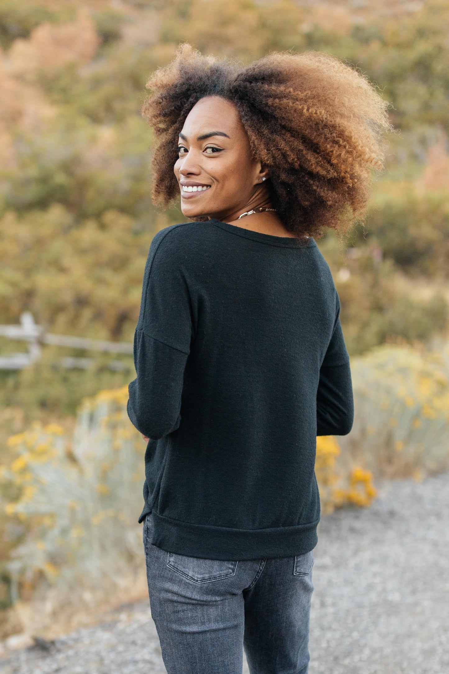 Sadie's Simple Sweater in Black