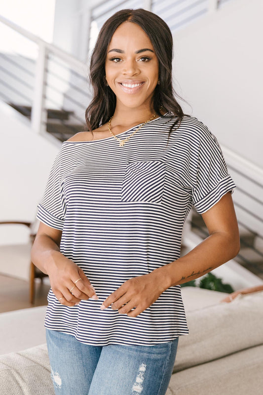 The Boardwalk Top in Navy