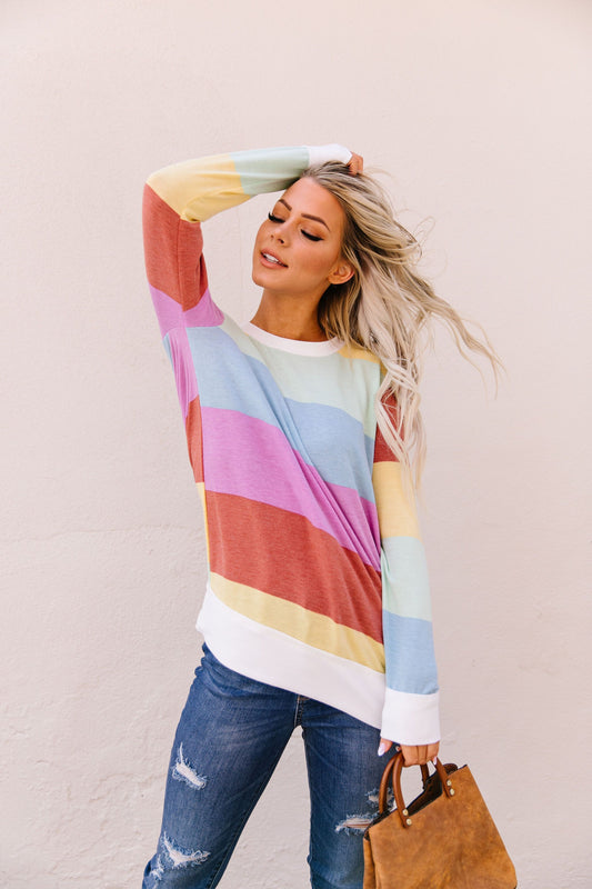 Bold Rainbow Pullover