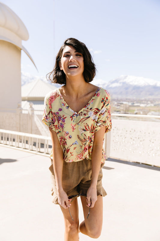 Mellow Yellow Floral Fantasy Blouse