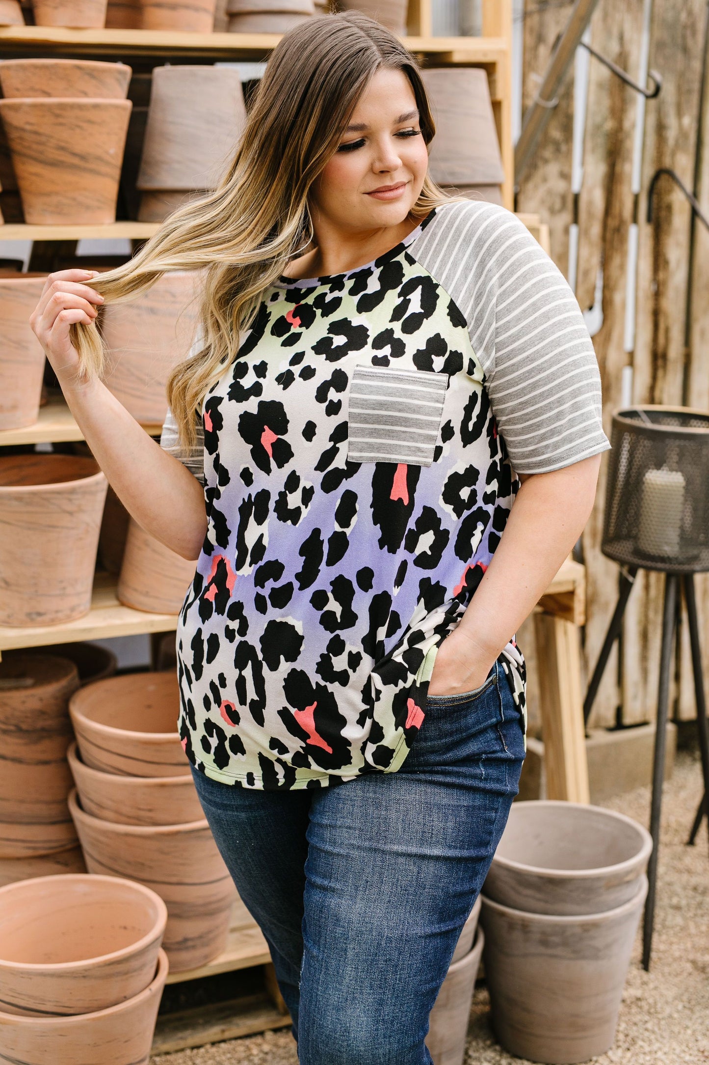 Pastel Spots & Stripes Top