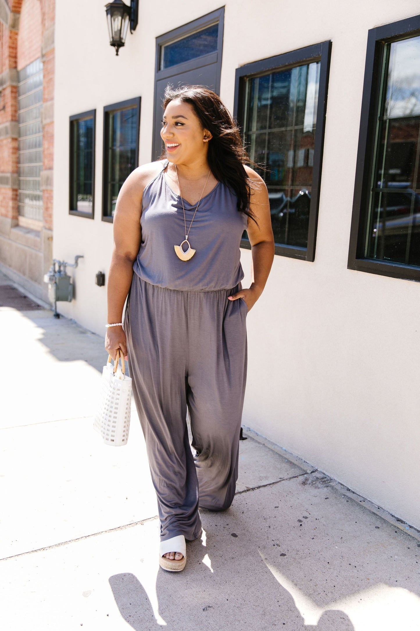 The Every Girl Jumpsuit In Charcoal